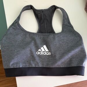 adidas Gray and Black Racerback Sports Bra